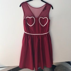Red top shop dress with hearts❤️